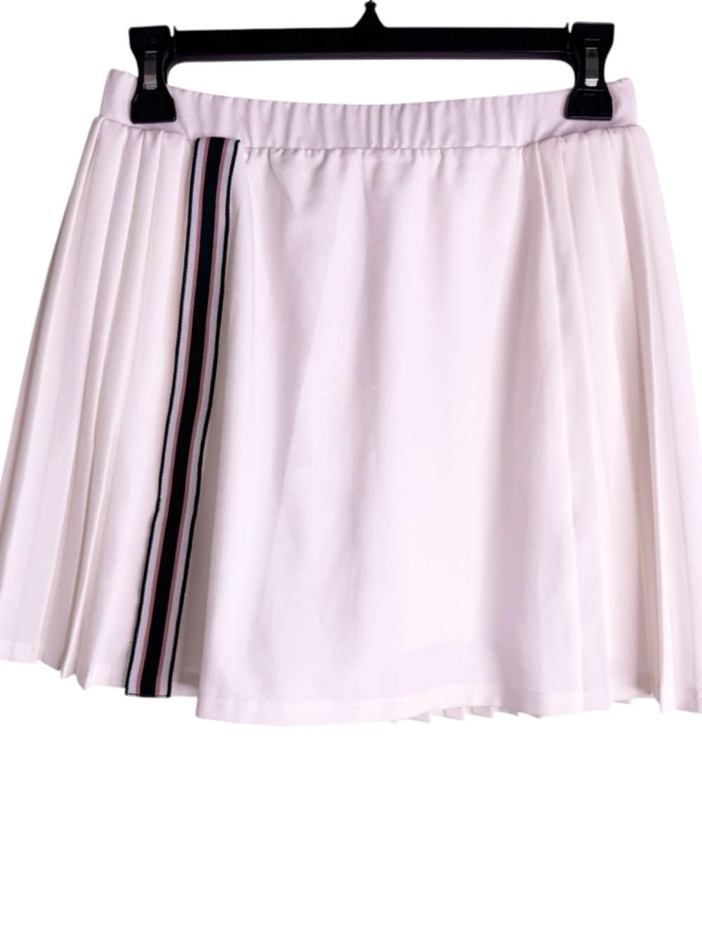 VARLEY Pleated Ribbon Trim Athletic Skort Size Small in Pure White